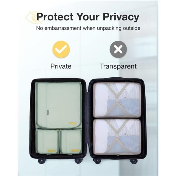 Keep Shape Packing Cubes for Travel, 6 Set Travel Cubes for Packing, Lightweight main image 7